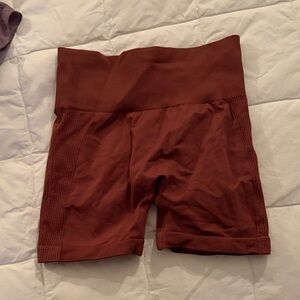 Women's High-Waisted Brown biker Shorts